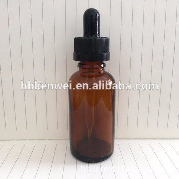 Childproof Dropper Sealing Type Amber Boston Round Glass Bottles 30 ML/ 60ML / 2 OZ / 1 OZ Aromatherapy Bottles